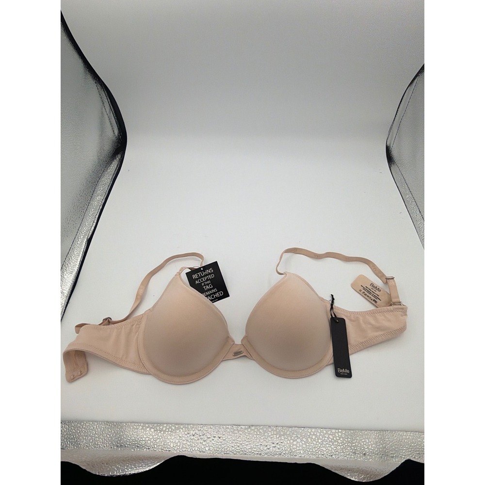 BeMe New York Classique Demi T-Shirt Bra Nude Beige Underwire 32C BMED01 NEW